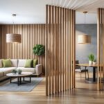 Wohnzimmer mit Holzelementen